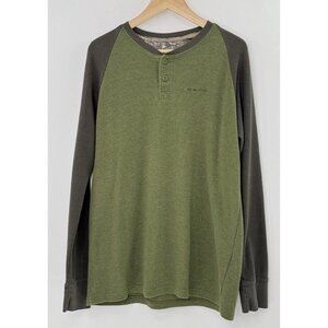 Real Tree Men’s Green & Gray Thermal Long‎ Sleeve Shirt Sz L 42.44 See Pics